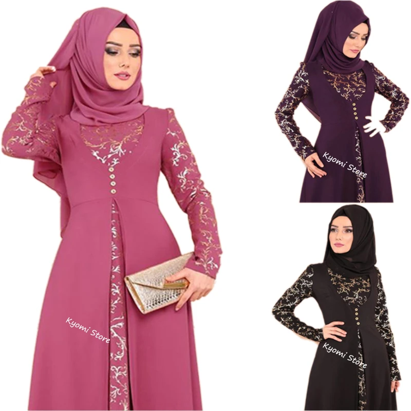 

Muslim Abaya Turkey Islamic Arabic Hijab Dress Caftan Dubai Kaftan Moroccan Robe muslim Dress islamic wear for women Plus size