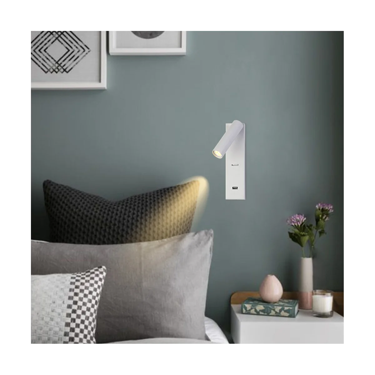 Лампа перезаряжаемая настенная лампа гостиничная Инженерная прикроватная