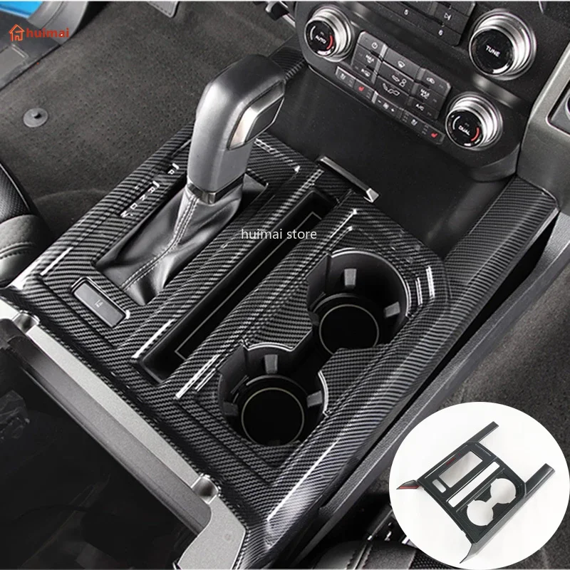 

Для ford F150 F-150 2017 2018 2019 держатель стакана для воды с переключением передач декоративная крышка отделка автомобильный аксессуар для интерьера из углеродного волокна