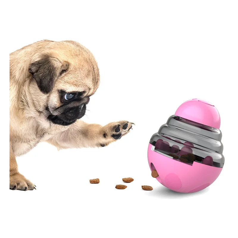 

Interactive Dog Cat Food Treat Ball Toy Pet Funny Shaking Leakage Food Container Puppy Slow Food Bowl Feeder Pet Tumbler Toys