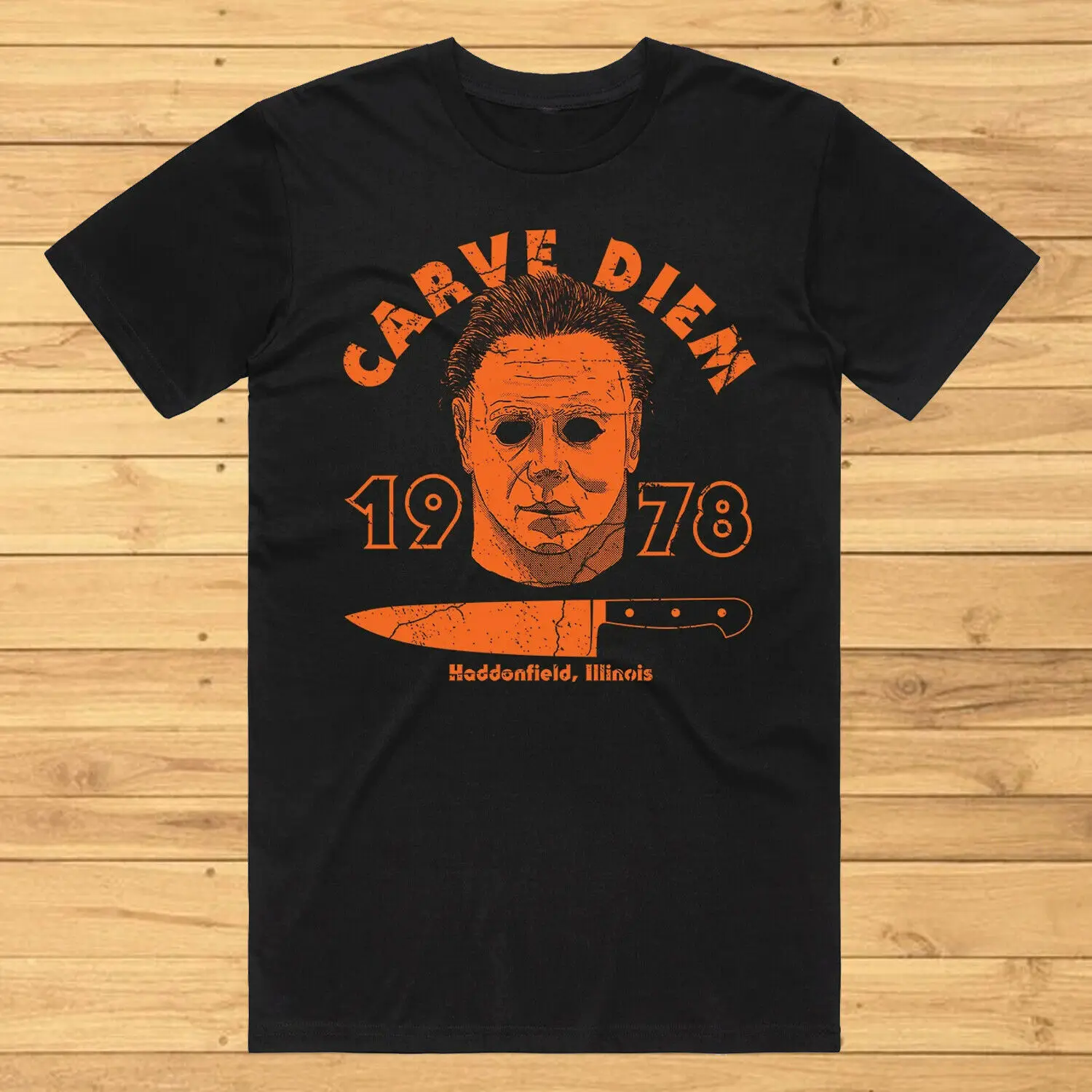 

Carve Diem 1978 Michael Myers Classic Black T-Shirt Halloween T-Shirt
