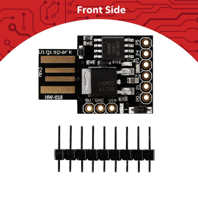 5 шт. Attiny85 Digispark светодиодный 2c LED Rev.3 Kickstarter в IIC SPI USB макетная плата 6 I/O контактов