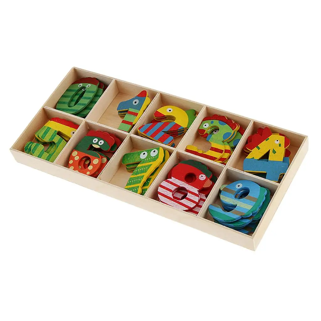 40 шт. деревянные арабские цифры для маленьких детей математические игрушки милые