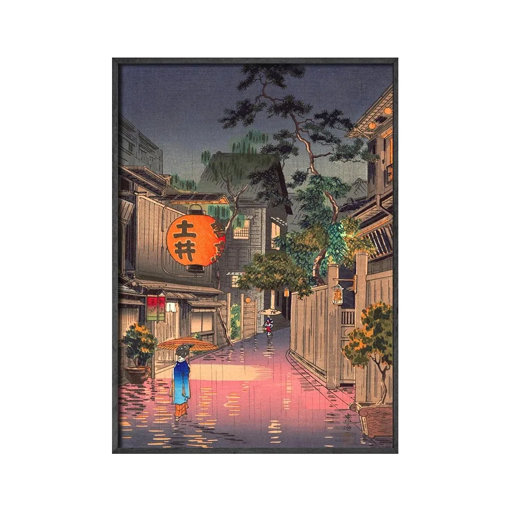 Винтажный Японский Ushigome Kagurazaka Постер В Стиле Ретро Настенное Искусство Холст С