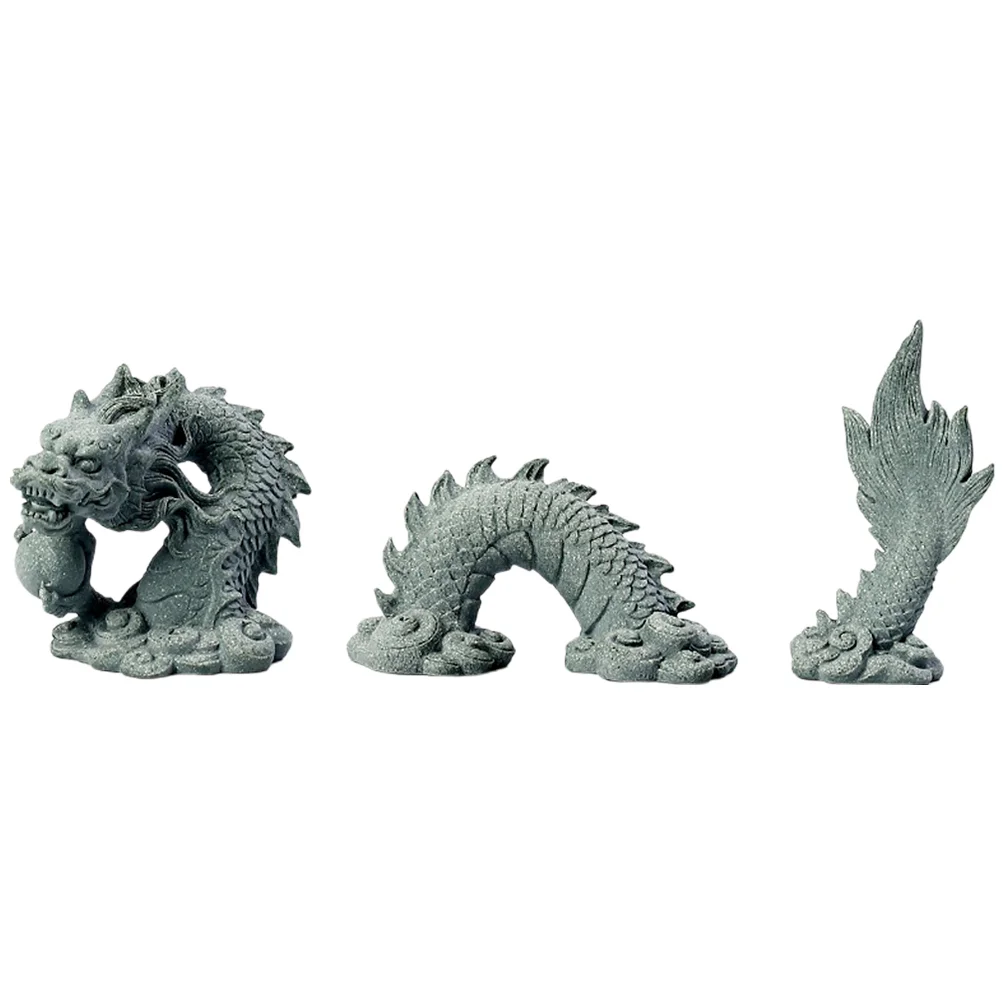 

1 set of Simulation Dragon Decor Chinese Style Dragon Ornament Micro Landscape Accessory