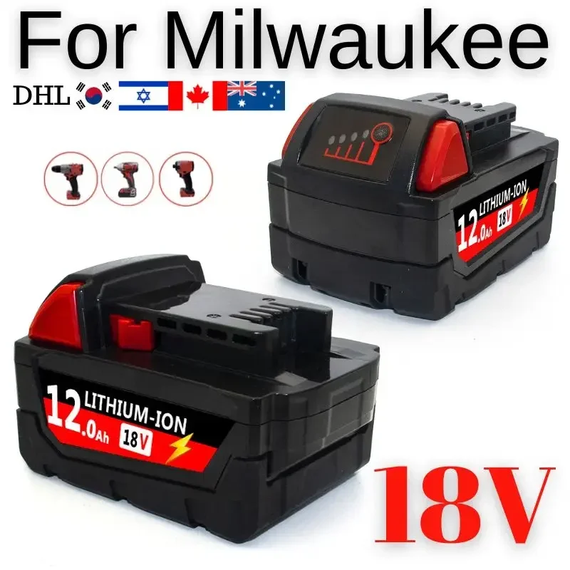 Литий-ионный аккумулятор 18 в для Milwaukee M18B5 XC 6 0/9.0A/12.0Ah зарядное устройство
