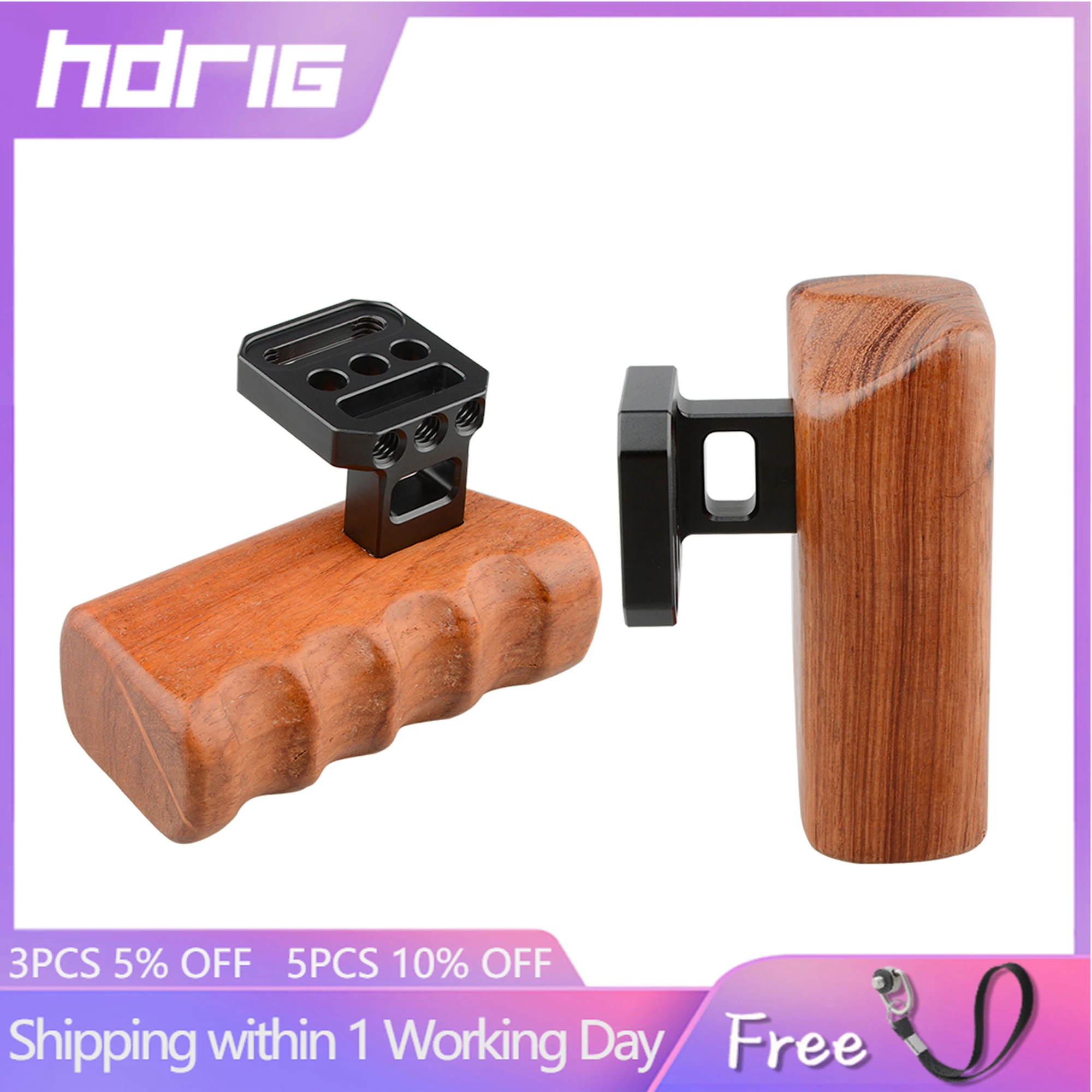 Деревянные рукоятки HDRIG (слева и справа) для Panasonic Серии GH, совместимы с DV видеокамерой, красной камерой, SLR камерой