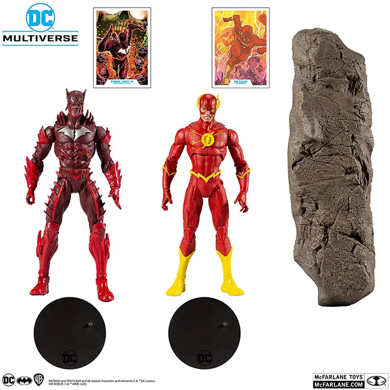 

Original Mcfarlane Toys Dc Multiverse Earth -52 Batman (Red Death) and The Flash 7-Inch Action Figure Multipack Collection Model