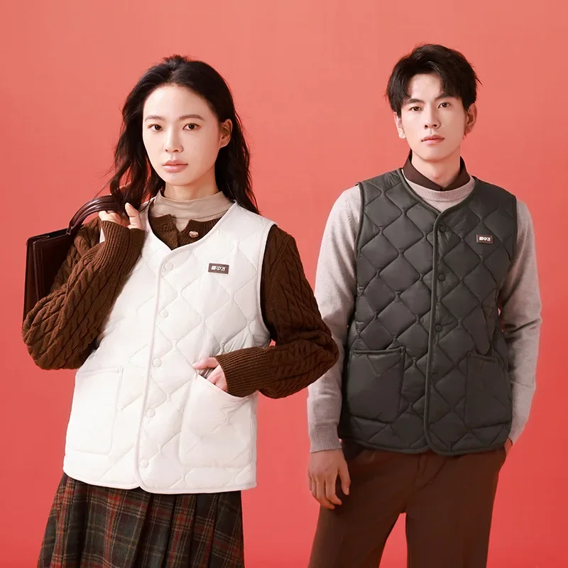 Осень/зима новый мужской женский жилет надувной флисовый шерстяной кардиган