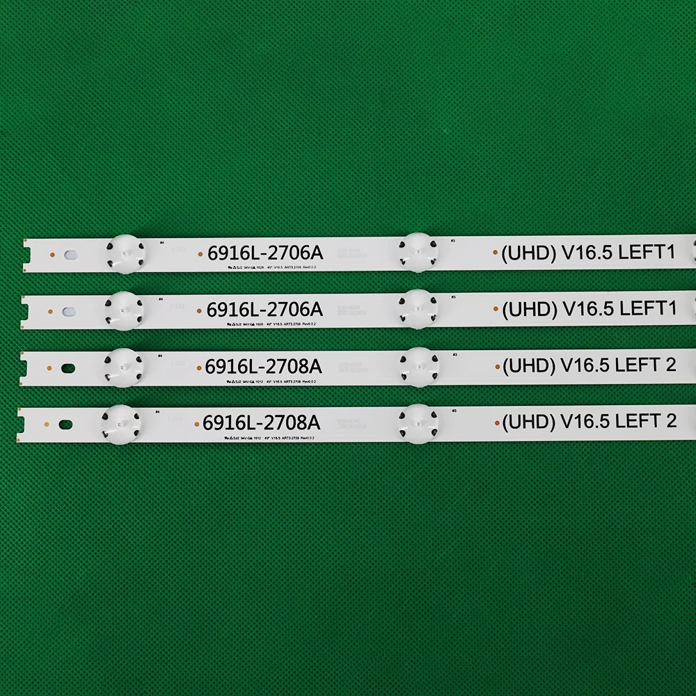 1set=8PCS LED backlight strip for LG 49inch TV 49UH620V 49UH603V LC490DGE 6916L-2705A 6916L-2706A 6916L-2707A 6916L-2708A - купить по