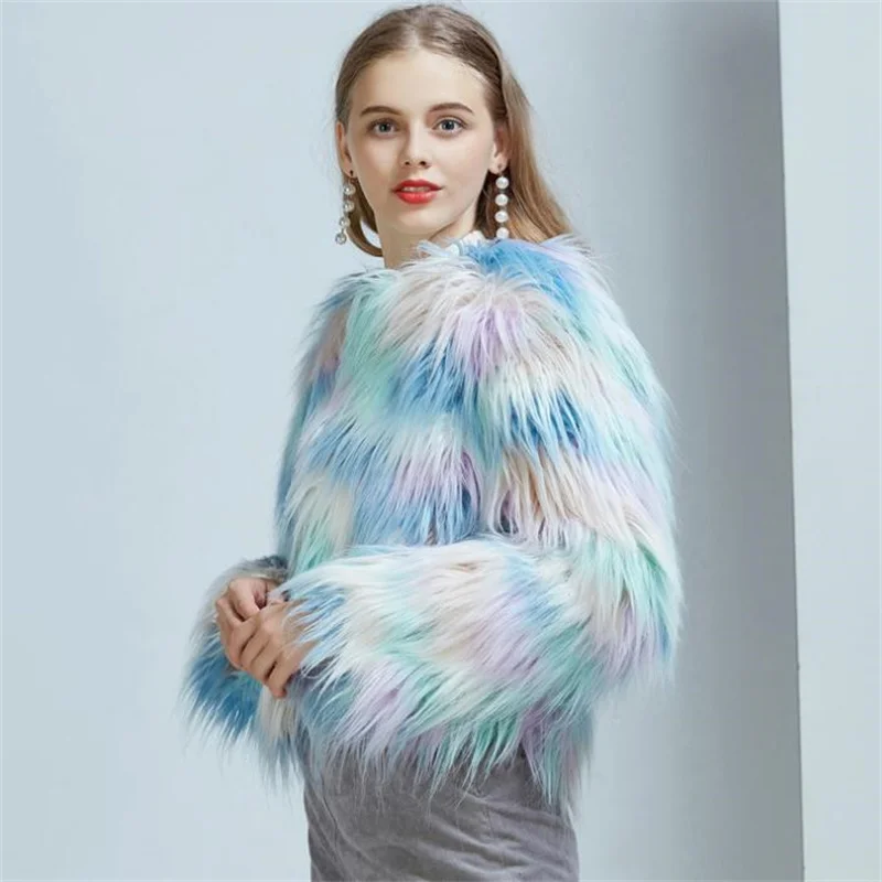 Autumn faux mink leather jacket womens Cardigan short fur leather coat women slim jackets jaqueta de couro fashion