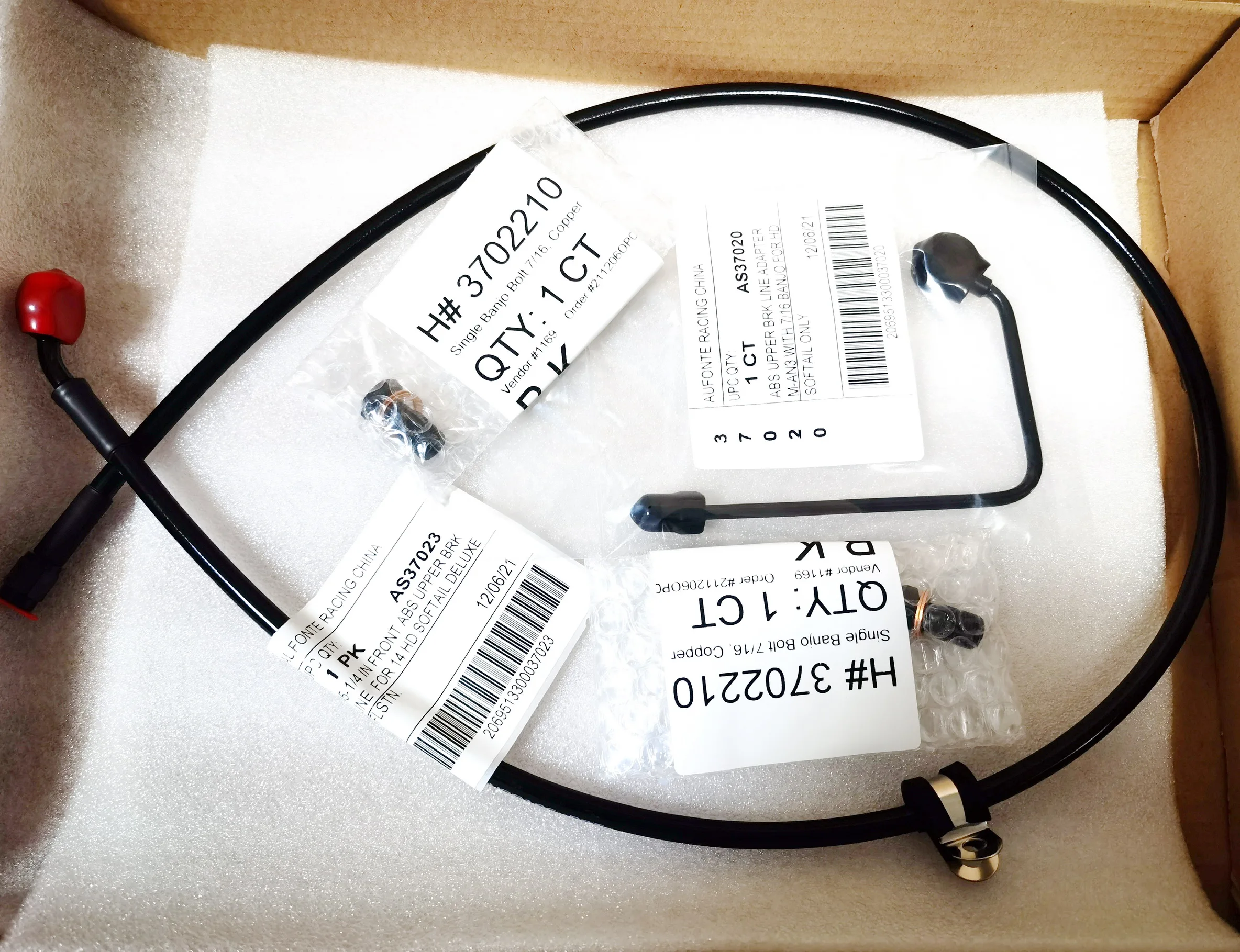 Передняя Тормозная Линия в сборе для Harley Davidson Dyna серия Softail до 2014 года с ABS