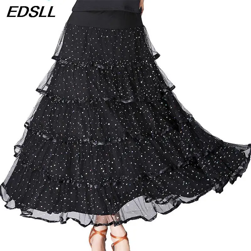 Женская юбка для современного танца женская вальса большая распашная латинских