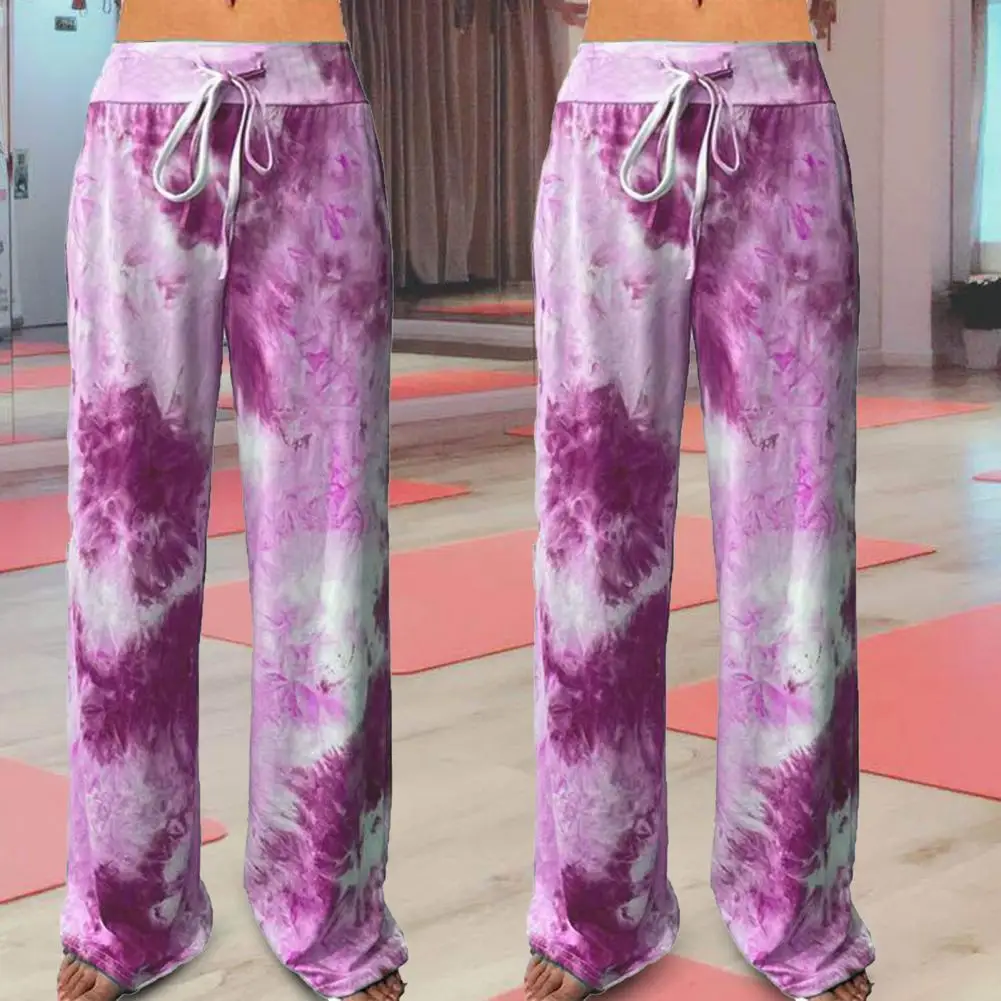 

Stylish Women Pants Wide Leg Thin Breathable High Waist Drawstring Women Pants