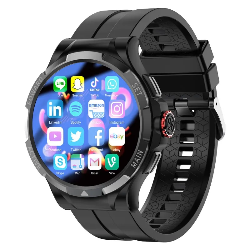 

2023 NEW Generation V10 Smart Watch Men Upgrade Chip 1.43" Screen Android 9 GPS Telescopic 120° Rotary Camera 4G+128G Smartwatch