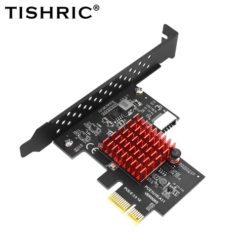 TISHRIC PCIE Type C контроллер PCI E Экспресс Плата расширения PCI-E 3,0 1X USB к адаптеру Type-C PCI E X1 X16 ASM3142 Плата расширения
