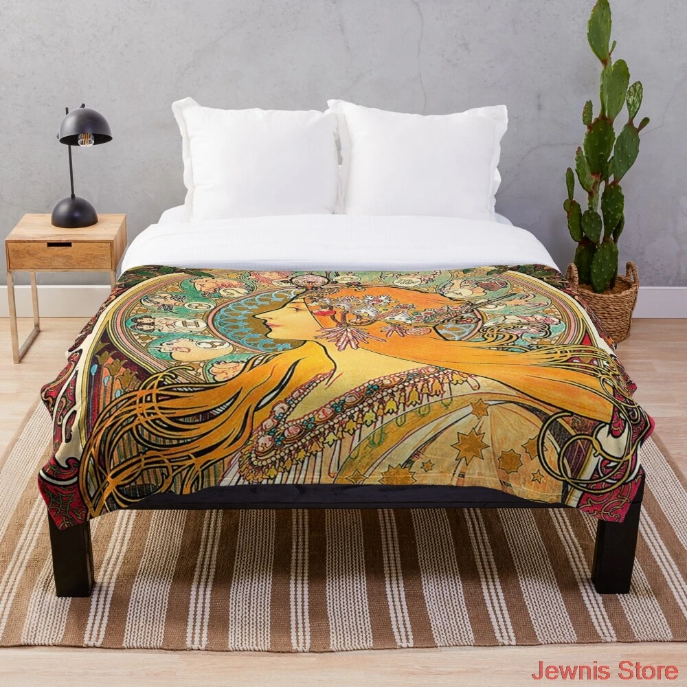 

HD Zodiac Second version Throw Blanket Bedding Sherpa Fleece Throw Blankets Bed Sofa Cover Child Kids Adults Gift Bedspread