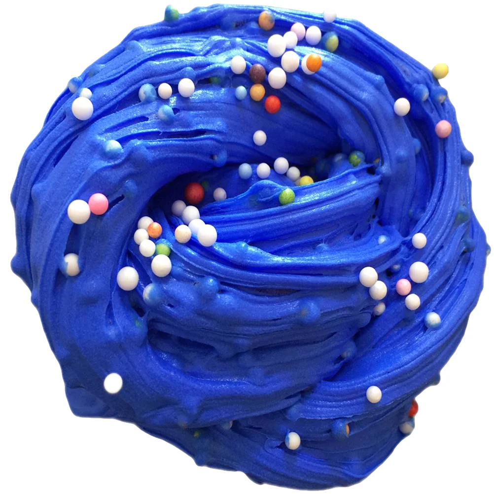 

60ml Clay Toys Clay Toys Colorful Beads Snow Mud Fluffy Clay Scented Stress Relief Adult Kids Toys (Blue)