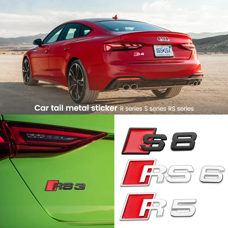 Автомобильный задний багажник эмблема с логотипом наклейка для audi S3 S4 S5 S6 S7 S8 RS3 RS4