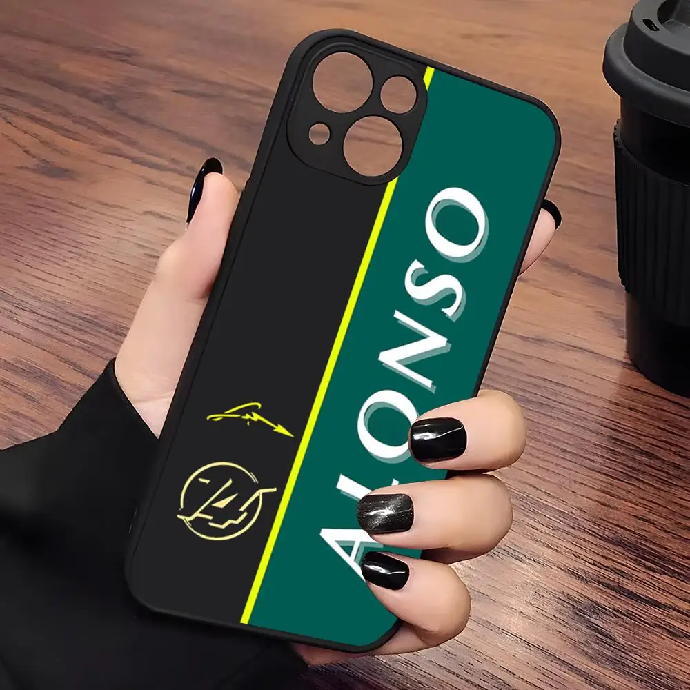 Чехол для телефона F1 Fernando Alonso матовый прозрачный Iphone 16 15 14 13 Mini 12 Pro 7 8 11 XR Xs X Plus