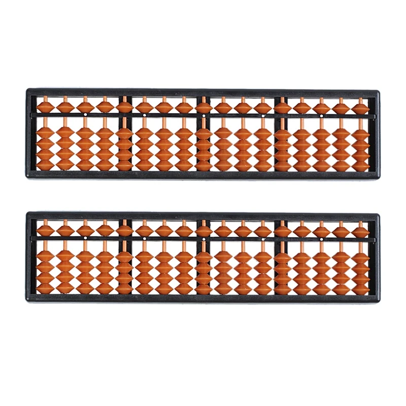 

-2X Plastic Abacus Arithmetic Abacus Kids Calculation Tool 17 Digits