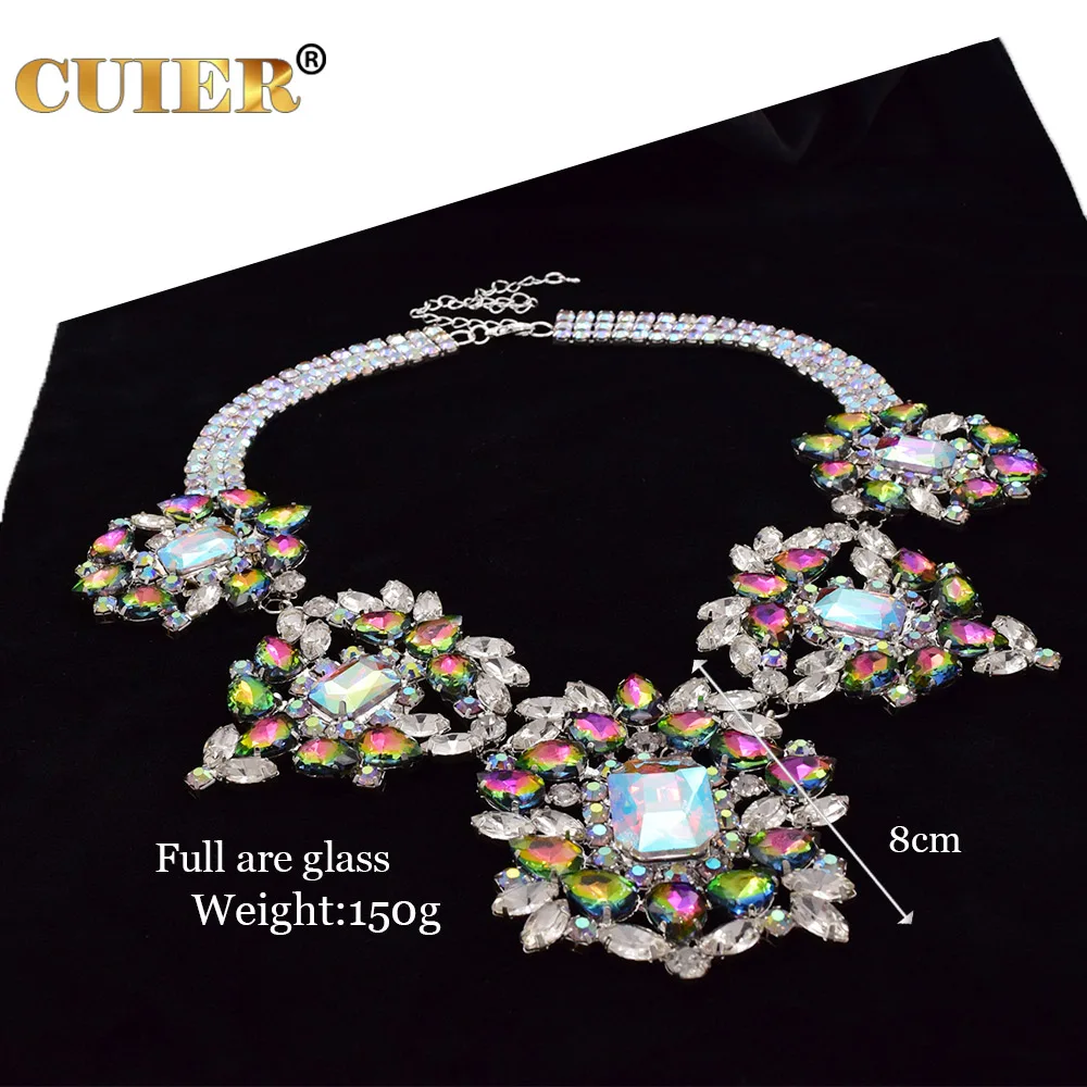 CUIER загадочное ожерелье для женщин ювелирные изделия стеклянные драгоценные