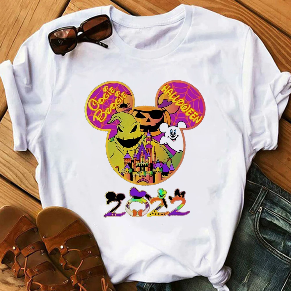 

Disney 2022 Halloween T Shirt Women Fashion Harajuku Europe and America Popular Festival Clothes Streetwear T-shirt For Ladies