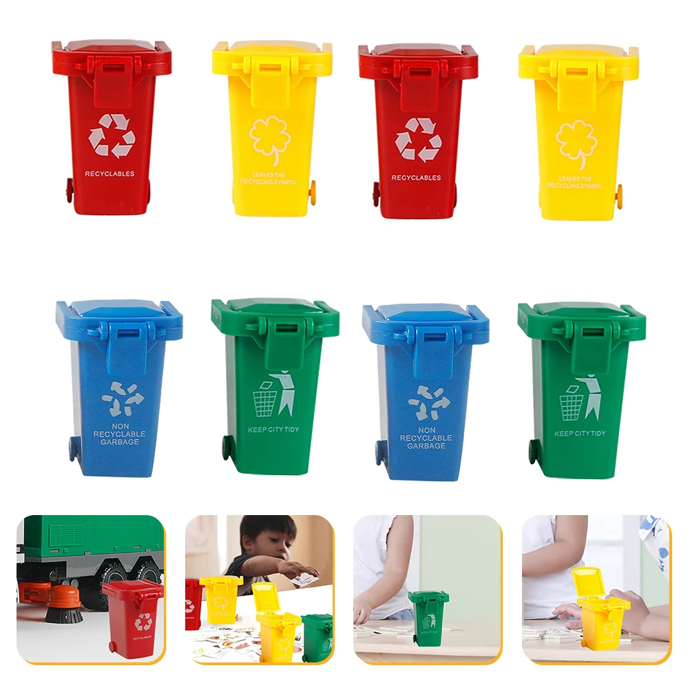 

Can Garbage Toy Trash Toyskids Kid Mini Binfor Miniature Truck Sorting Cans Push Recycling Wastebasket Child Bins Desk Novelty