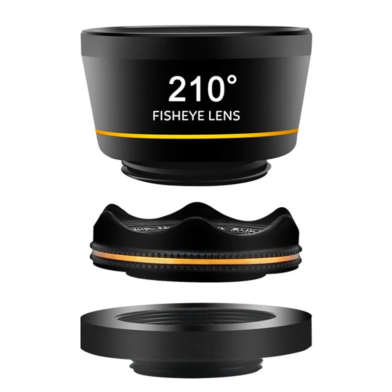 

Объектив камеры телефона 3 в 1, объектив «рыбий глаз» + широкоугольный объектив + макрообъектив для смартфонов Iphone, Samsung, Android