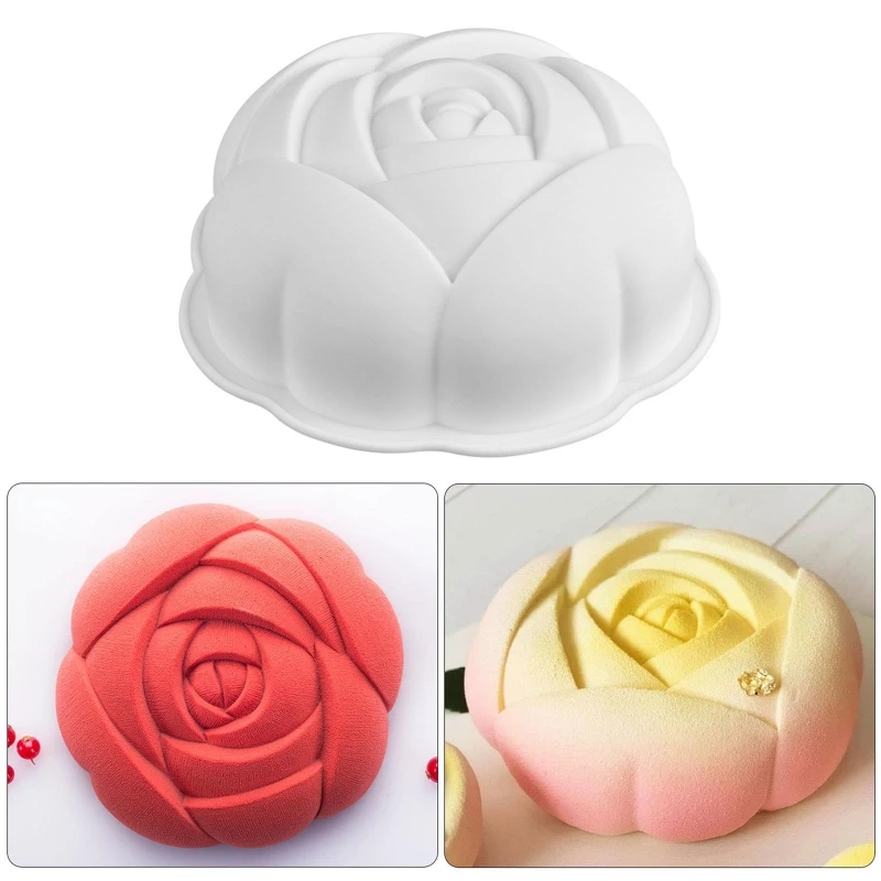 

Paste Mould Press Baking Utensils Food-grade Silicone 3D Exquisite Rose Shape Cake Decoration Gift for Valentine's Day