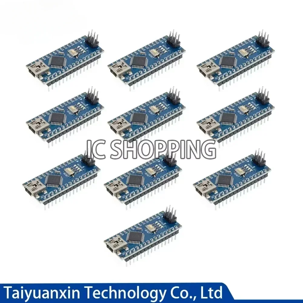 Фото 10 шт. плата микроконтроллера Nano V3.0 для Arduino с USB-драйвером CH340, 16 МГц ATmega328P, для Arduino №3