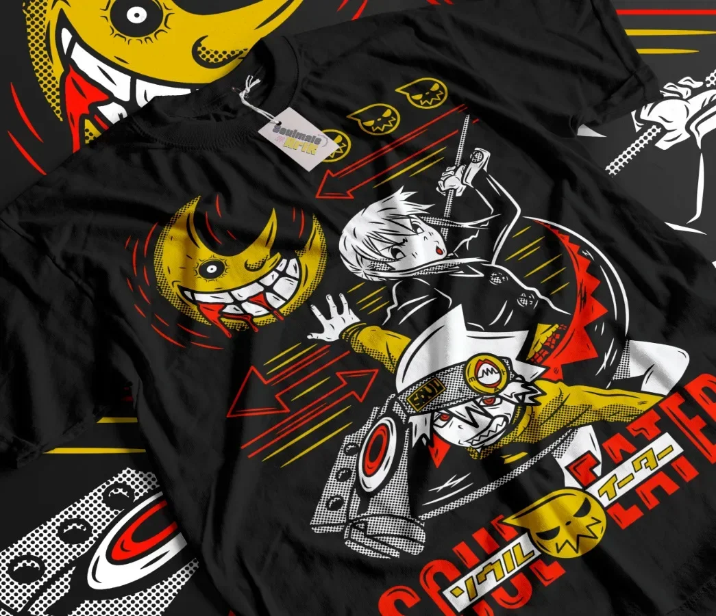Мягкая Футболка с принтом соуса ейтера из японского аниме Death the Kid все размеры