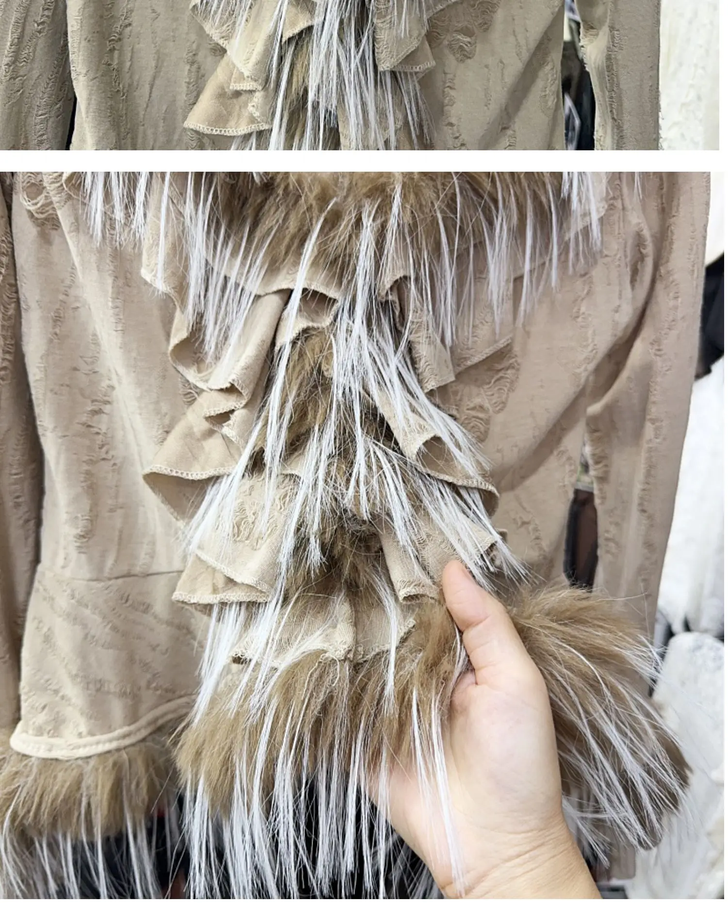 Куртка женская осенне-зимняя с V-образным вырезом и перфорацией