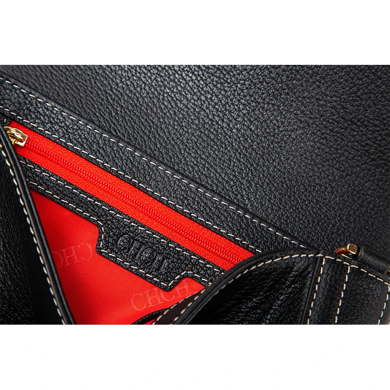 Women's Handbag 2023 New Style Fashion Matching Genuine Cowhide Saddle Bag Handmade Moon Messenger Shoulder Bag for Women