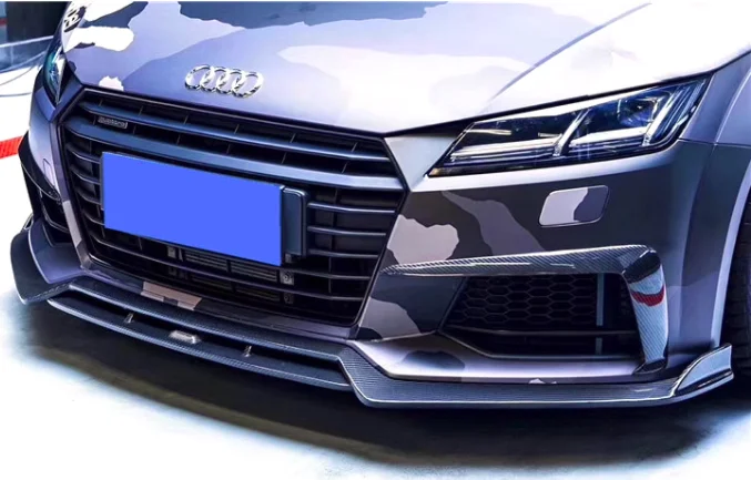 Для Audi TT TTS MK3 2015-2020 Реальный бампер из углеродного волокна передняя губа