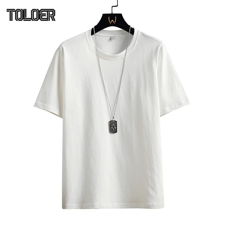 

Футболка мужская однотонная с круглым вырезом, тенниска с коротким рукавом, майка для фитнеса, верхняя одежда, Однотонная рубашка