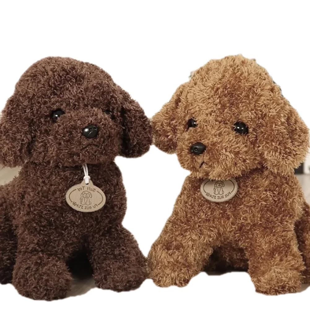 

Simulation Poodle Dog Puppy Soft Plush Stuffed Doll Huggable Toy Ornament Key Chain Ring Pendant Kids Children Christmas Gift