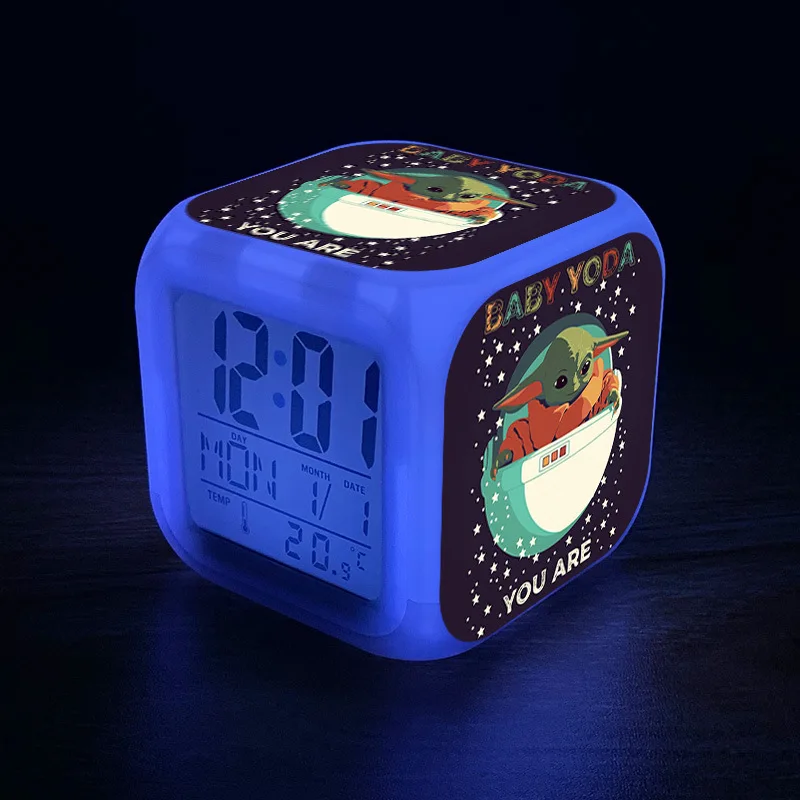 Детский будильник с героями Marvel Звездные войны Yoda рождественские милые цифровые