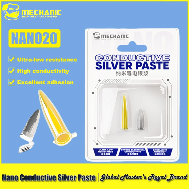

【MECHANIC】 NANO20 Nano Conductive Silver Paste для iPhone Android Phone Repair Гибкий экран Ремонт цепи ITO Silver Paste