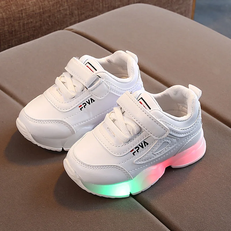 

Size 21-30 Children LED Sneakers With Light Up sole Baby Led Luminous Shoes for Girls /Glowing Lighted Shoes for Kids Boys tenis