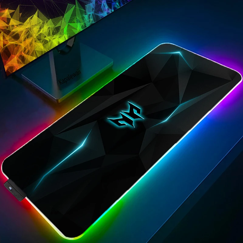 

Коврик для мыши Acer Predator, коврик для мыши, аниме аксессуары для игр, RGB коврик для мыши, настольные коврики, коврик для Ларго, Подсветка клавиат...