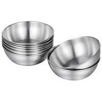 stainless steel dipping bowls 8pcs 3 2inch sauce cups for condiments holding mini individual round sauce dishes for kitchen