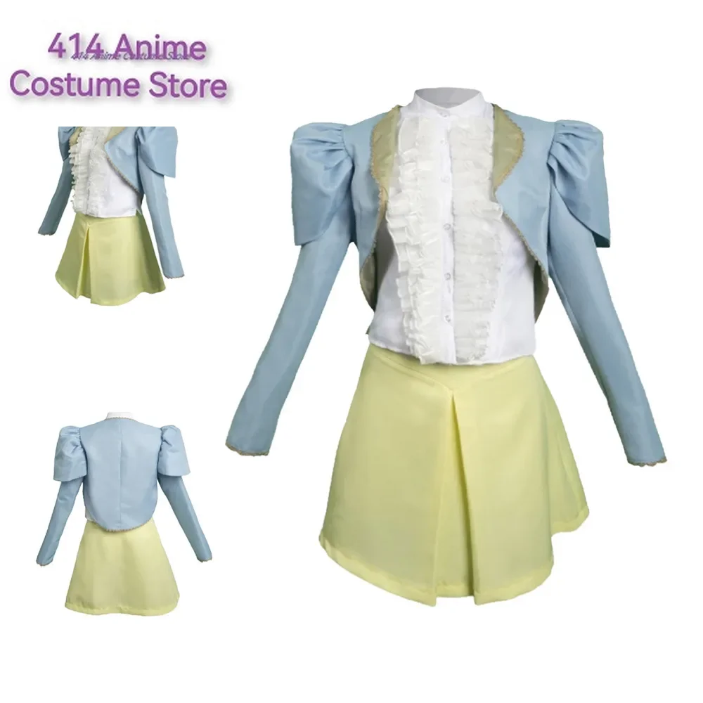 Movie Poor Cos Thing Bella Baxter Косплей Костюм Экипировка Желтая Юбка Синее Пальто Для