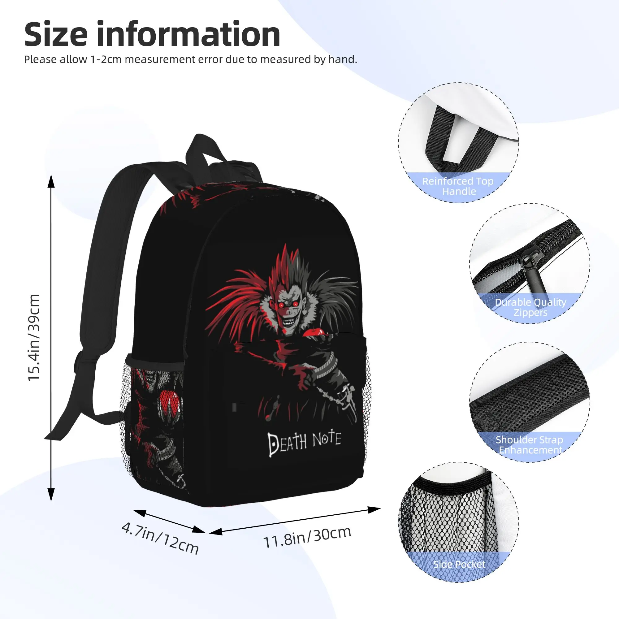Фото Рюкзак в стиле аниме Death Note L·Lawliet, хит продаж, вместительный рюкзак для мальчиков и девочек, сумка через плечо для мужчин и женщин, школьная сумка №2