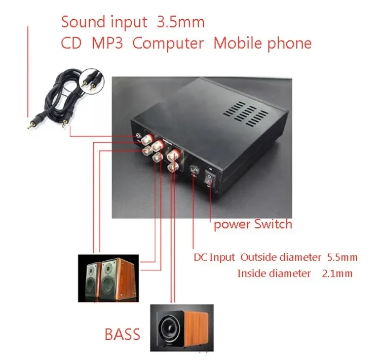 Готовый цифровой усилитель мощности TAS5630 300 Вт + 150Wx2 Hifi 2 1 Аудио Стерео плата