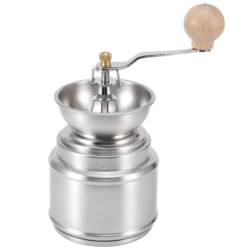 

Portable Stainless Steel Manual Coffee Grinder Adjustable Coffe Bean Pepper Mill Household Kitchen Tool