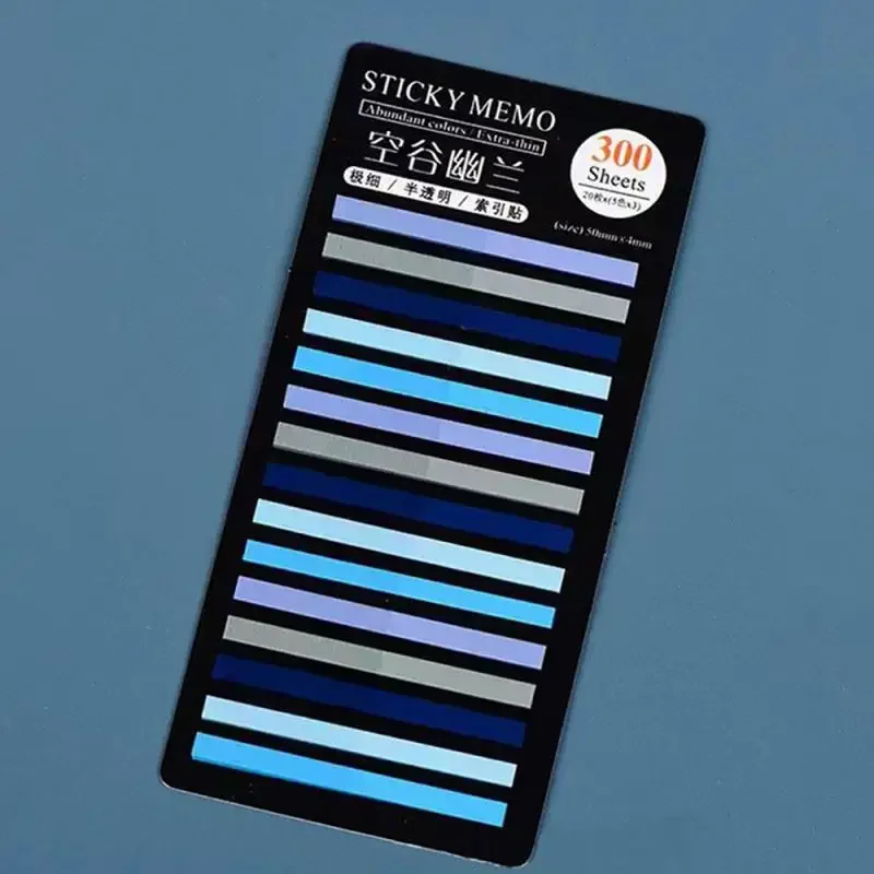 300 листов радужных длинных индексных наклеек флуоресцентные водонепроницаемые