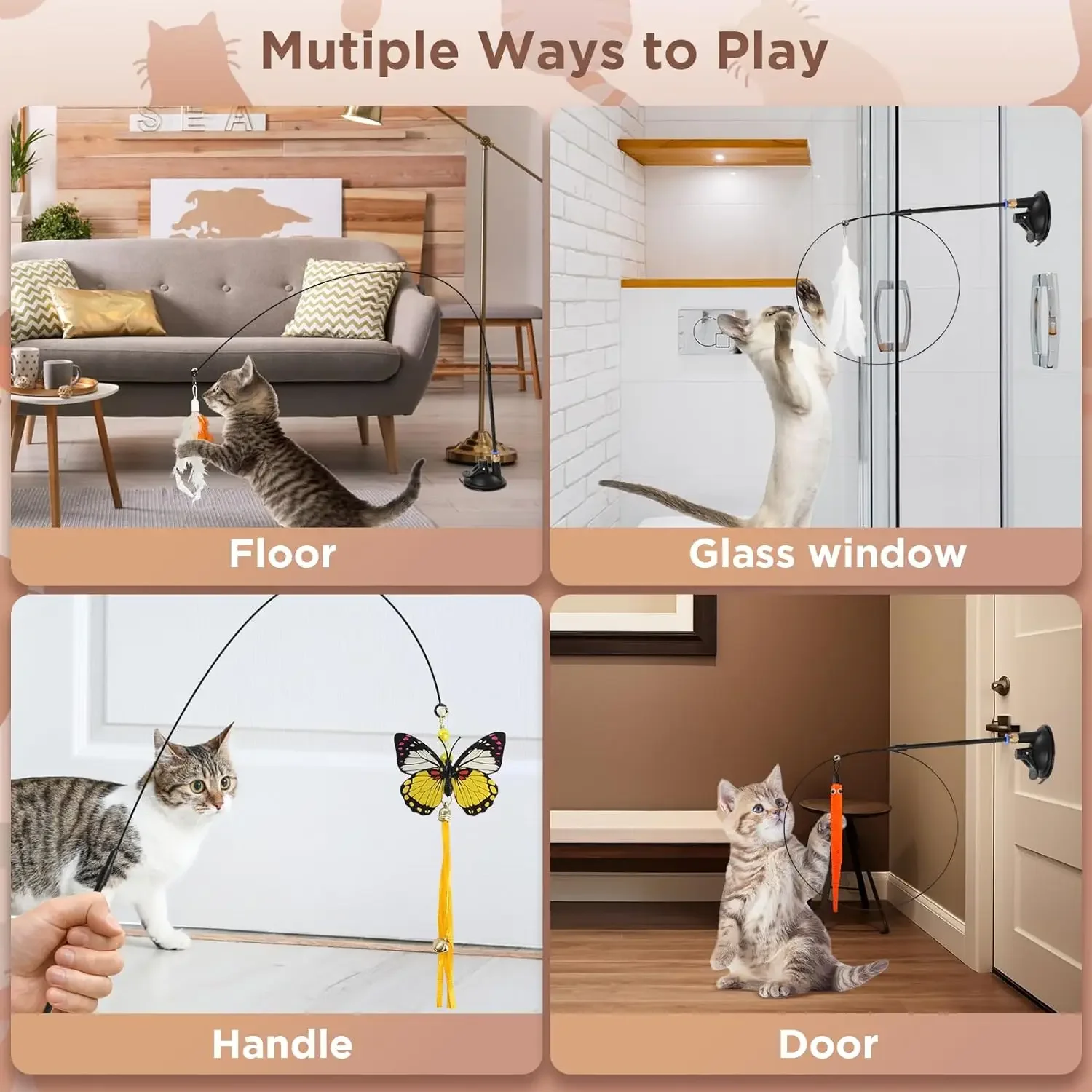 15 шт. игрушки для кошек перья искусственная игрушка котят с супер присоской