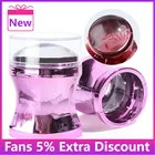 Новинка, зеркальный стемпер для ногтей, Прозрачная силиконовая головка, скребок для маникюра, полировка, фотоаксессуары с крышкой