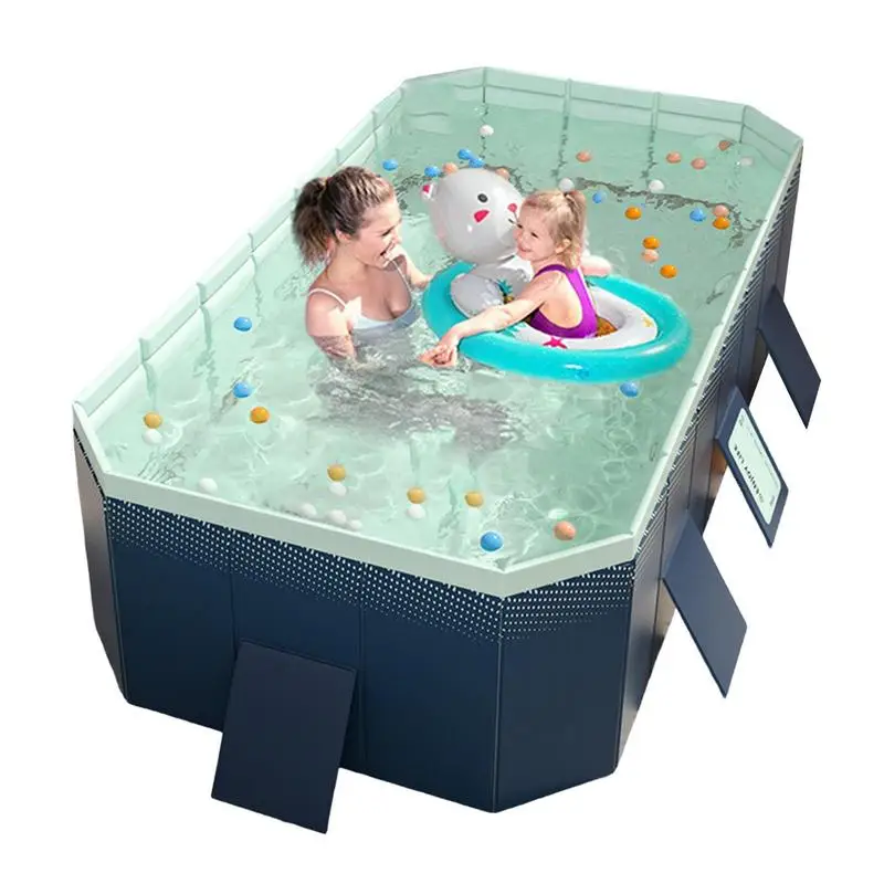 Pool for Kids Collapsible Inflatable-Free Large Pools Portable Swimming Pool for Friends and Kids  Bathing Tub Outdoor